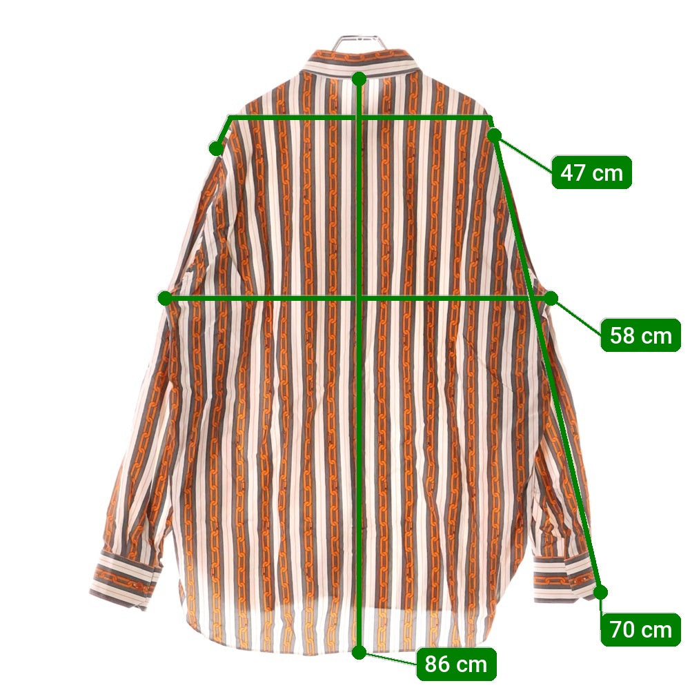 LOUIS VUITTON(ルイヴィトン) 19AW 総柄 チェーンデザイン シルク混 長袖シャツ マルチカラー RM192M NLJ HHS17W