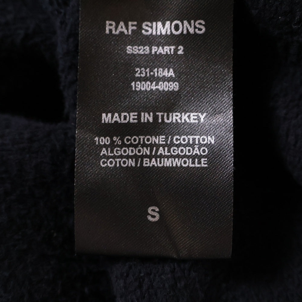 RAF SIMONS(ラフシモンズ) 23SS フィリップ・ヴァンデンベルク フーデッド バックプリント スウェットパーカー ブラック 231-184A 19004-0099