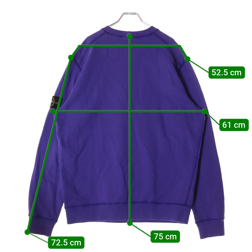 STONE ISLAND(ストーンアイランド) ワッペンパッチ コットン クルーネック スウェット パープル 751563020