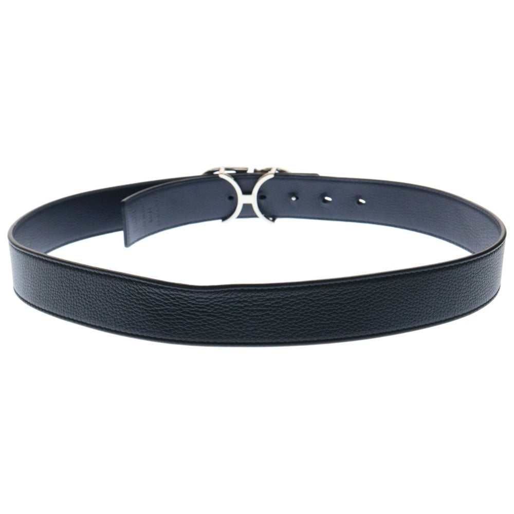 DIOR(ディオール) CD ICON オブリーク バックル レザーベルト ネイビー/シルバー 23-MA-0242
