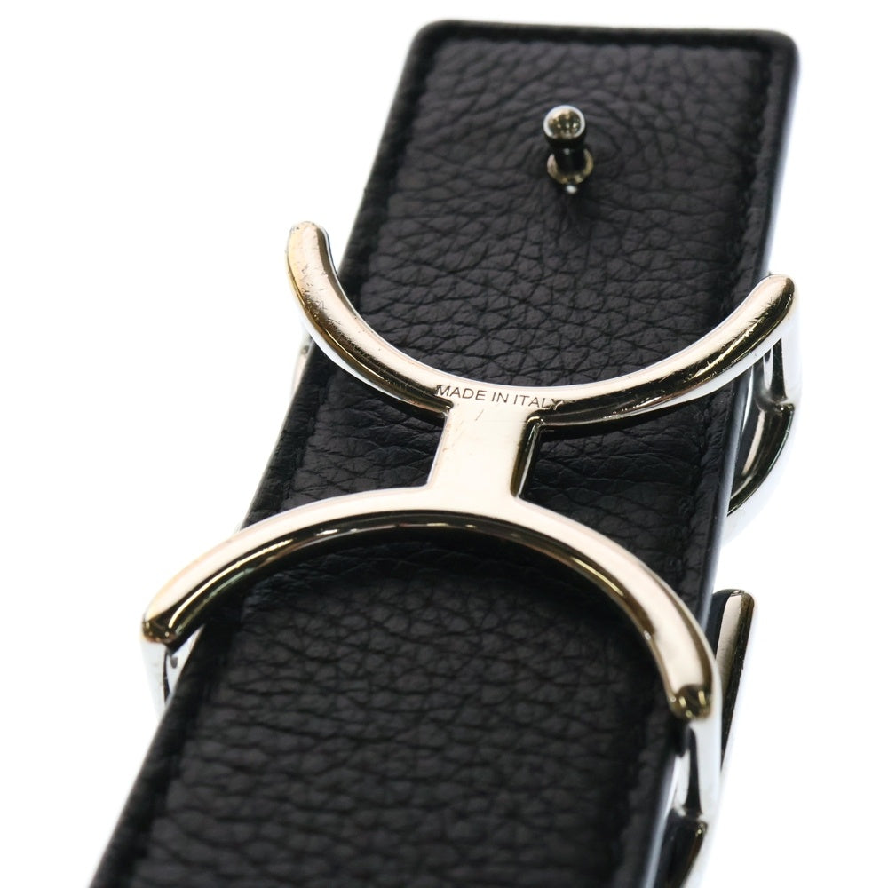 DIOR(ディオール) CD ICON オブリーク バックル レザーベルト ネイビー/シルバー 23-MA-0242