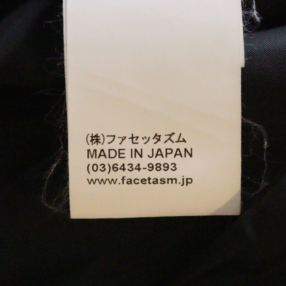 FACETASM(ファセッタズム) 21AW LEOPARD FAUX FUR PEA COAT レオパード ファーコート ブラック CSW-CO-M03