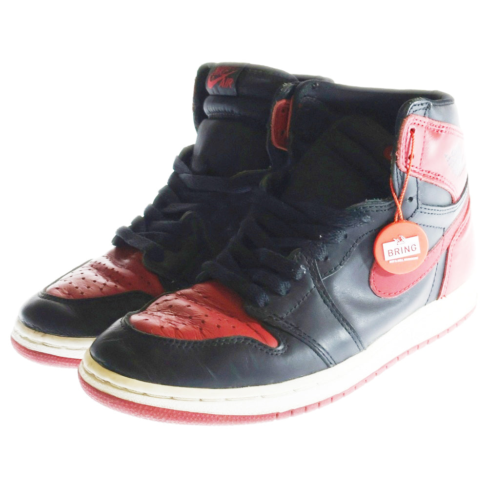 NIKE(ナイキ) 【観賞用 1994年製】 AIR JORDAN 1 HIGH BRED 130207-106 エアジョーダン1 ブレッド ハイカットスニーカー ブラック/レッド US6.5/24.5cm