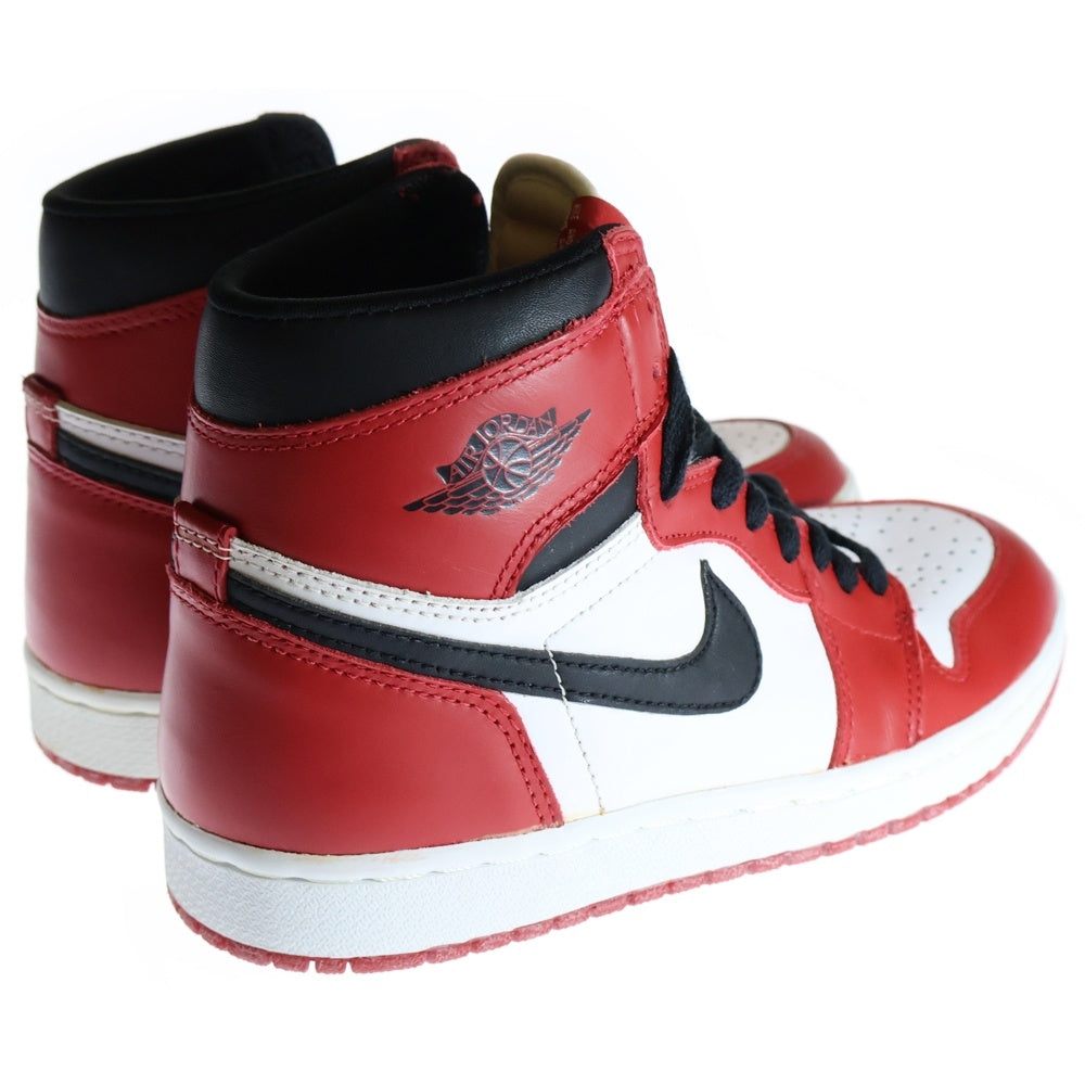 NIKE(ナイキ) 【観賞用 1994年製】 AIR JORDAN 1 RETRO HIGH CHICAGO 130207-101 エアジョーダン1 シカゴ ハイカットスニーカー ホワイト/レッド US7.5/25.5m