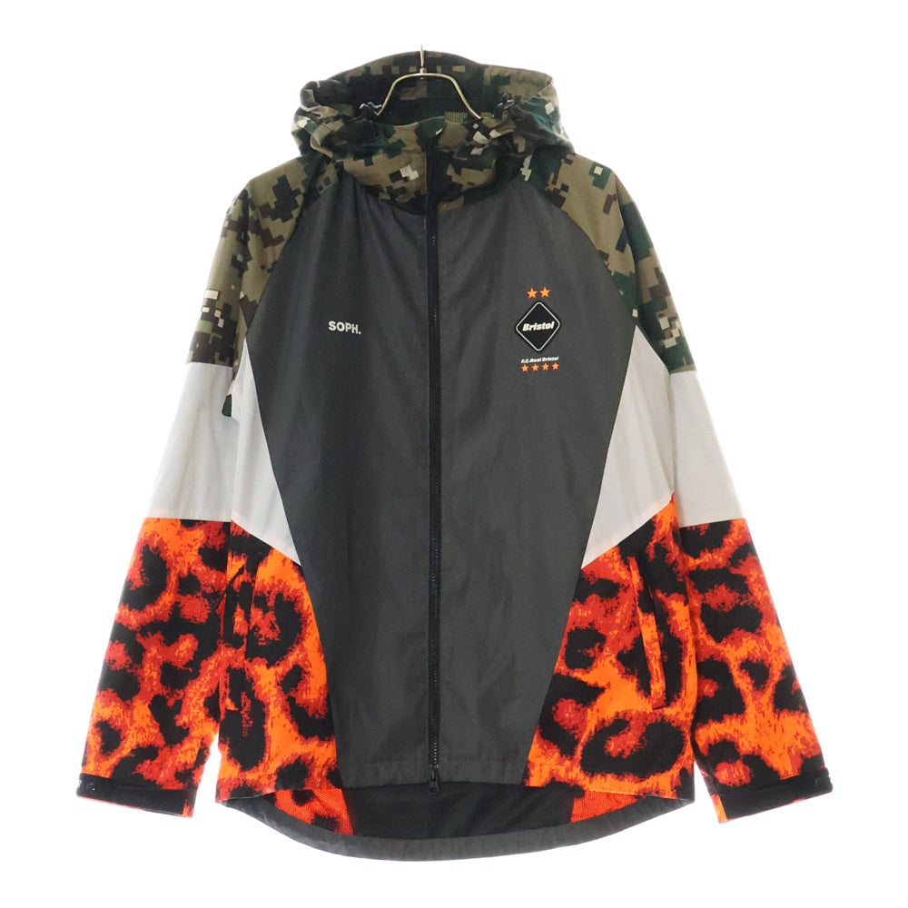 F.C.R.B./F.C.Real Bristol/FCRB(エフシーアールビー/エフシーレアルブリストル) 19AW × SOPH MULTI PATTERN TRAINING JACKET ソフ マルチパターン トレーニングジャケット レッド/ブラック FCRB-192030