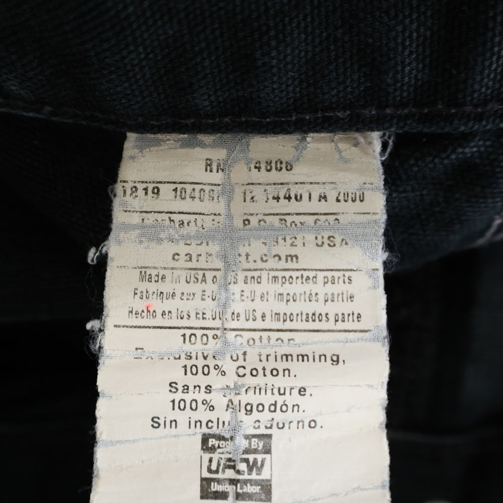CARHARTT(カーハート) USA製 LOOSE ORIGINAL FIT ルーズオリジナルフィット ダブルニー ペインターパンツ ブラック