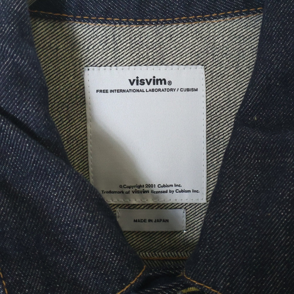 VISVIM(ヴィスヴィム) SOCIAL SCULPTURE 102 JKT シンチバッグ付き デニムジャケット インディゴ 0112105006007
