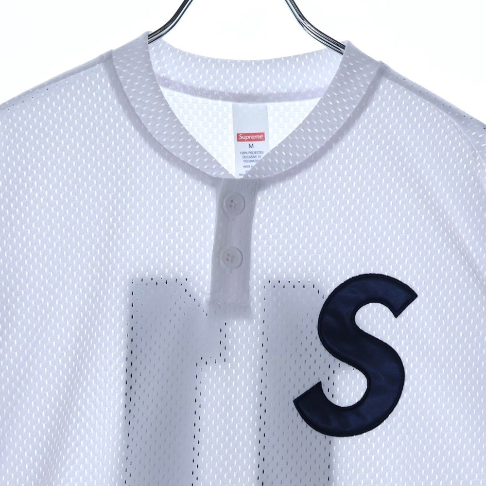 SUPREME(シュプリーム) 25SS S Logo Baseball Henleyメッシュ Sロゴ ベースボール ヘンリー ネック Tシャツ カットソー ホワイト