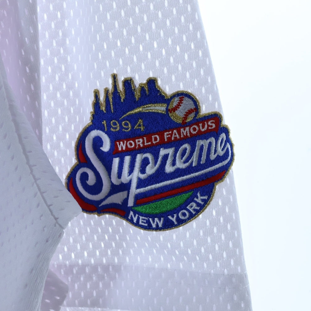 SUPREME(シュプリーム) 25SS S Logo Baseball Henleyメッシュ Sロゴ ベースボール ヘンリー ネック Tシャツ カットソー ホワイト