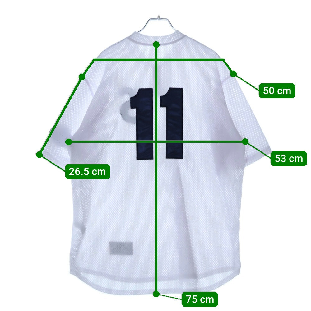 SUPREME(シュプリーム) 25SS S Logo Baseball Henleyメッシュ Sロゴ ベースボール ヘンリー ネック Tシャツ カットソー ホワイト
