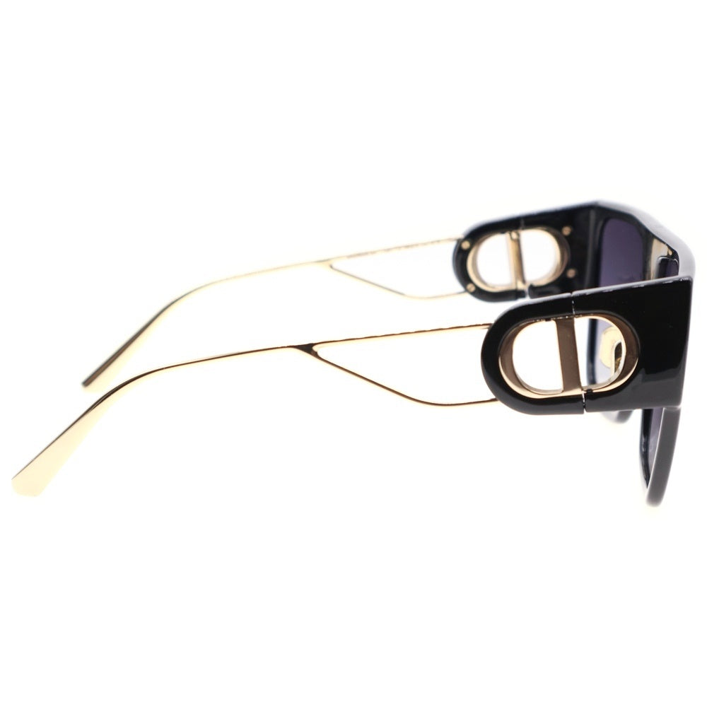 DIOR(ディオール) 30 Montaigne S3U Black Square Sunglasses CDテンプルサングラス グラデーションカラーレンズアイウェア メガネ ブラック