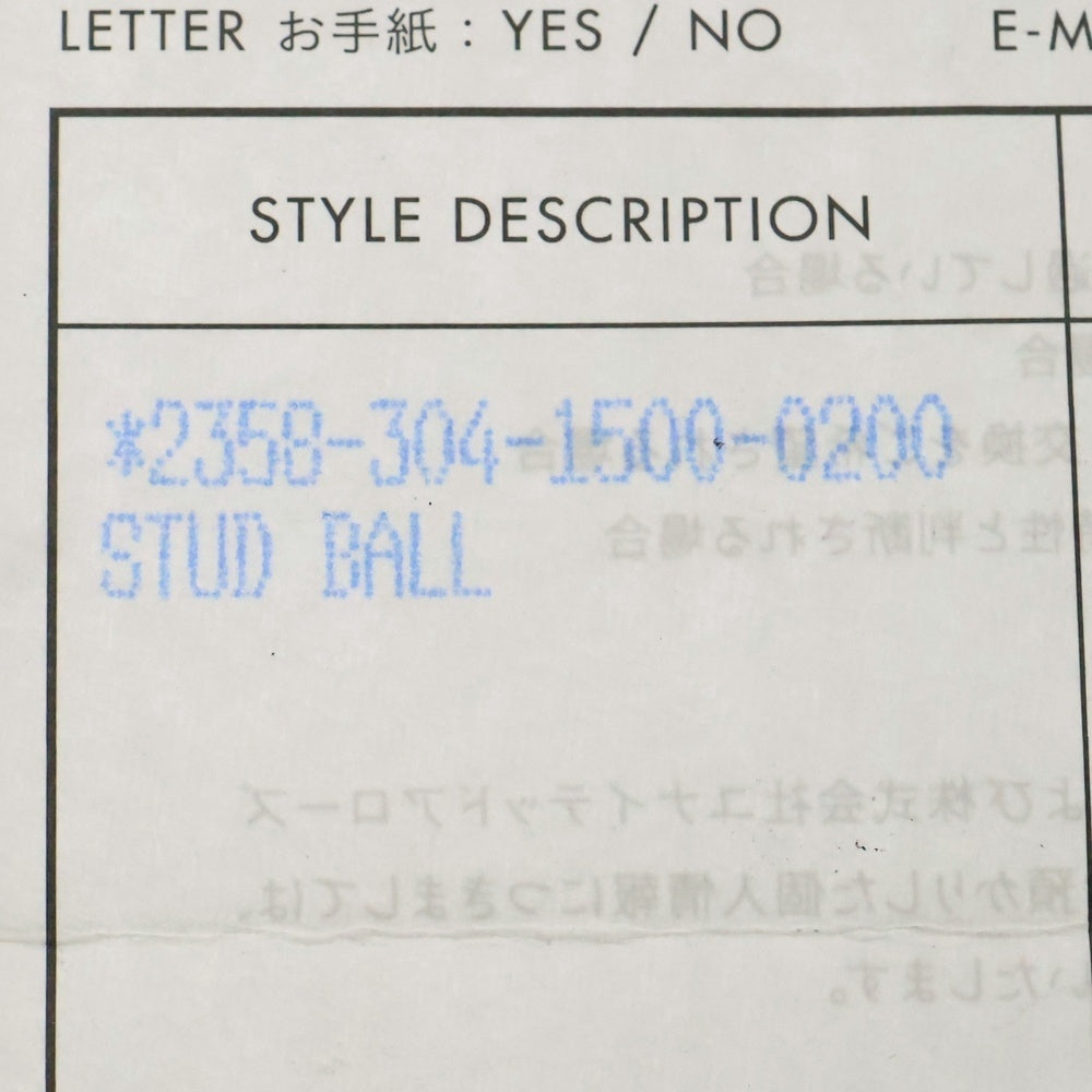 CHROME HEARTS(クロムハーツ) STUD CRSBLL クロスボールスタッドピアス シルバー BCA110