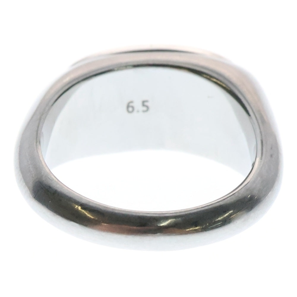 DIESEL(ディーゼル) Stainless Steel Logo Signet Ring ステンレススチール ロゴ シグネットリング シルバー DX14750