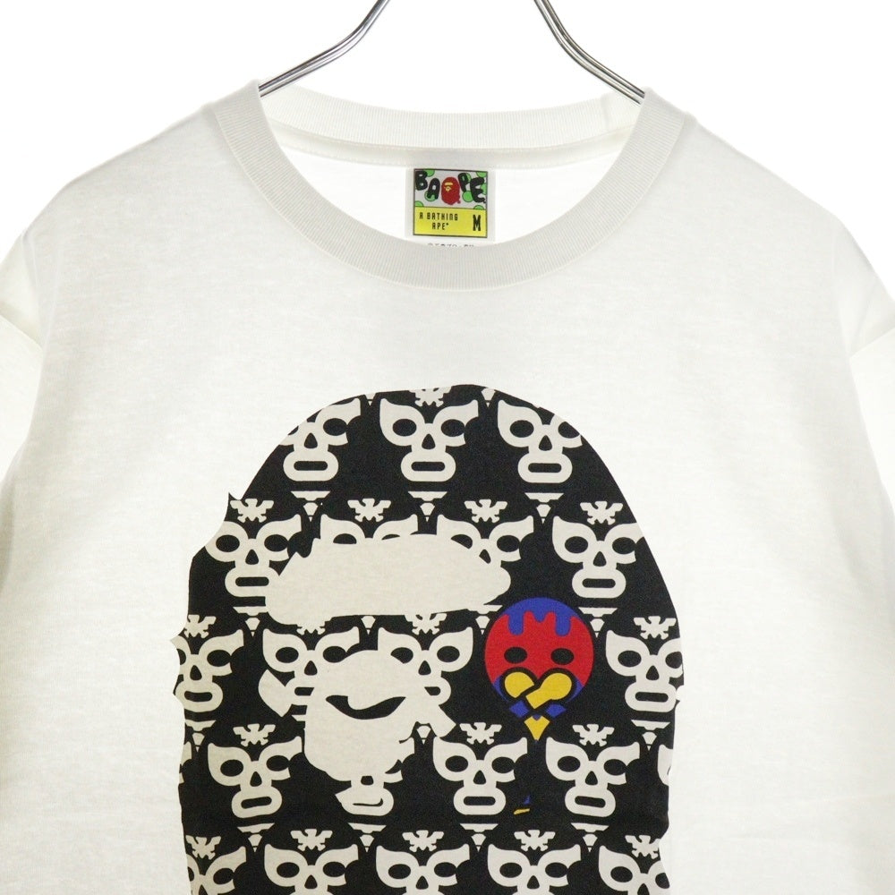 A BATHING APE(アベイシングエイプ) ×仮面ライダー ショッカー プリント半袖Tシャツ カットソー ホワイト 2c73110909