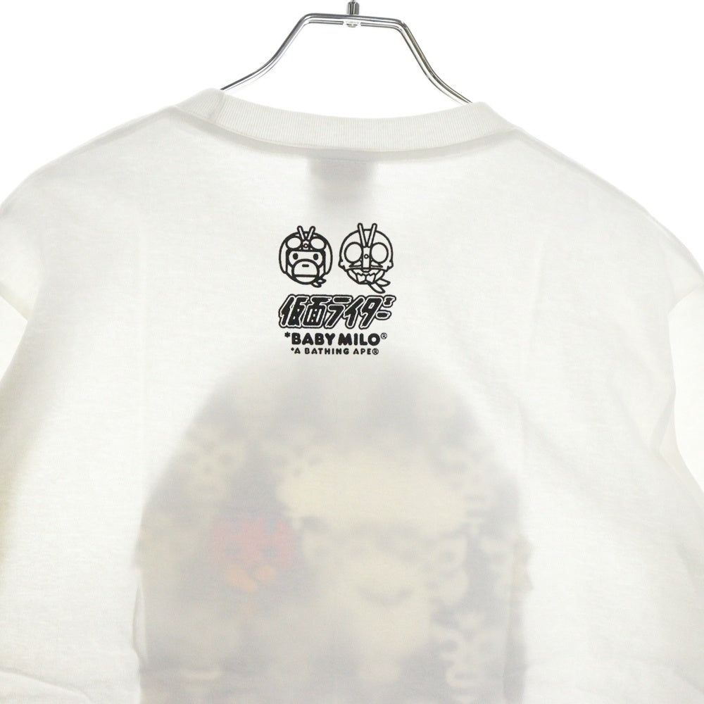 A BATHING APE(アベイシングエイプ) ×仮面ライダー ショッカー プリント半袖Tシャツ カットソー ホワイト 2c73110909