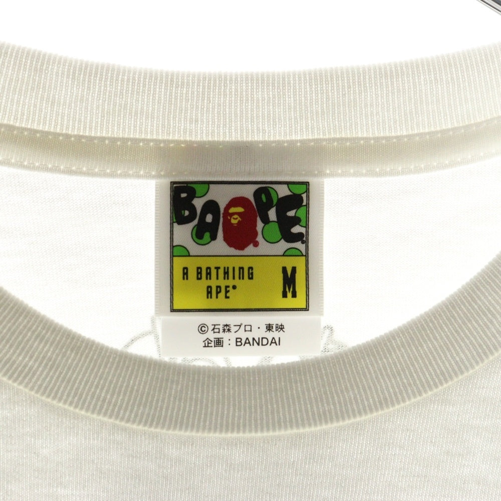 A BATHING APE(アベイシングエイプ) ×仮面ライダー ショッカー プリント半袖Tシャツ カットソー ホワイト 2c73110909