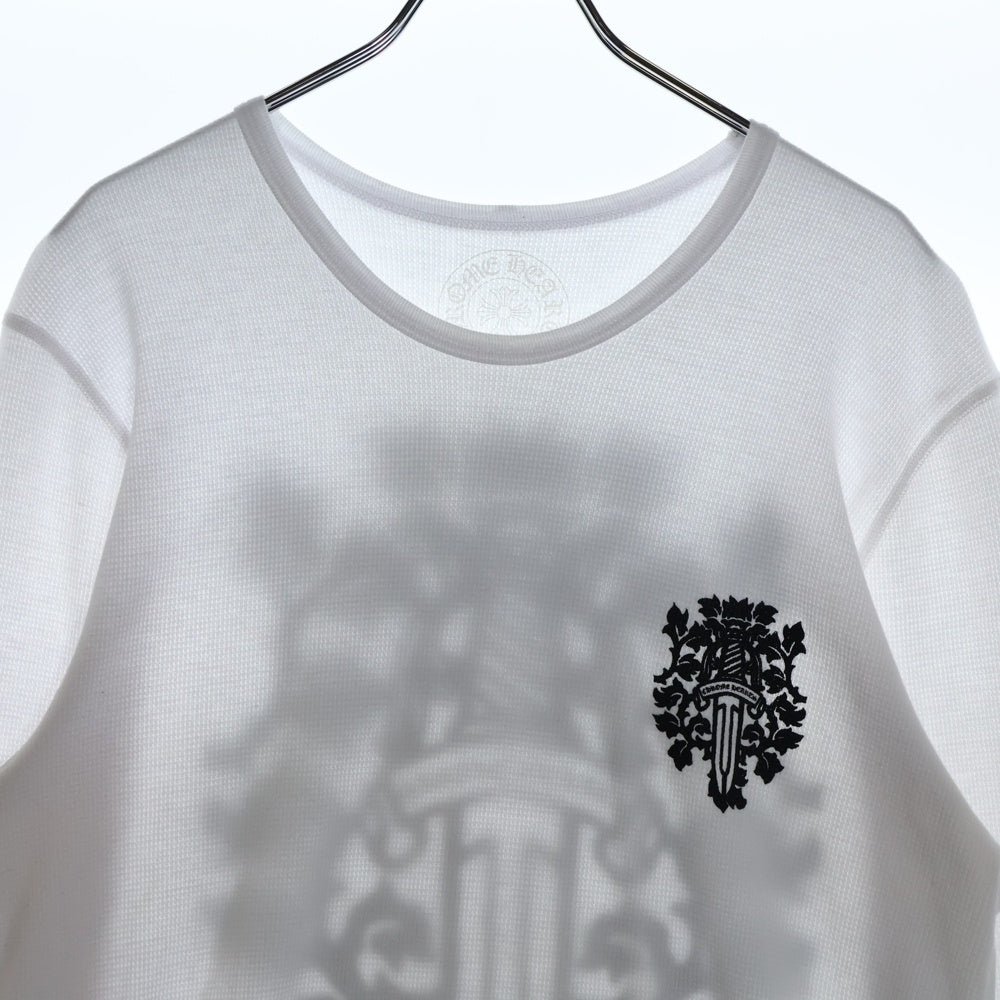 CHROME HEARTS(クロムハーツ) THERMAL L/S VINE DAGGER ヴァインダガー バックプリント サーマル 長袖Tシャツ カットソー ホワイト