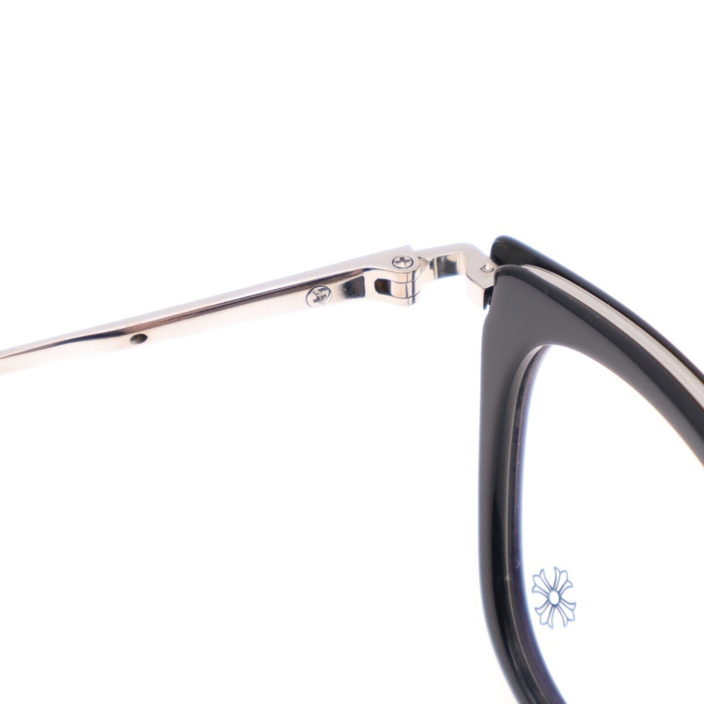 CHROME HEARTS(クロムハーツ) STRAPADICTOME ウェリントン アイウェア クリアレンズ サングラス 眼鏡 ブラック/シルバー