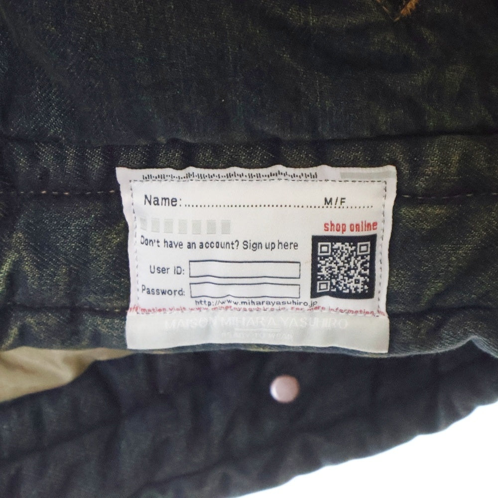 MAISON MIHARAYASUHIRO(メゾンミハラヤスヒロ) PUFFER DENIM JACKET デニムパファージャケット ブラック A13BL026
