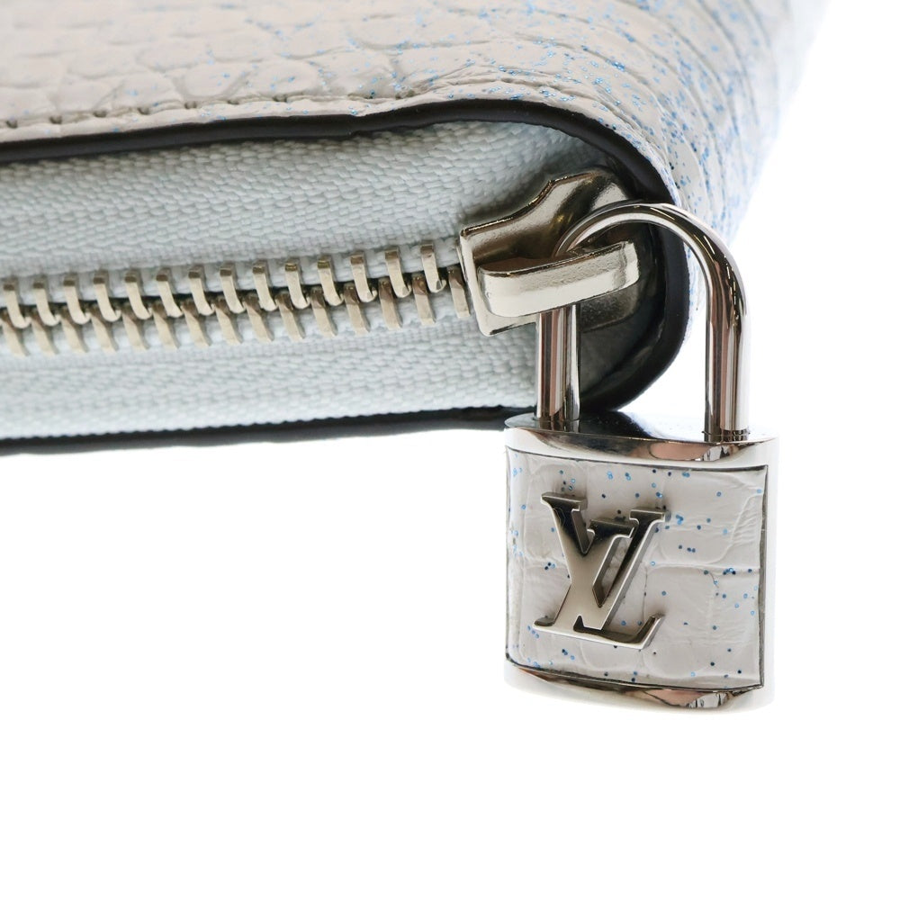 LOUIS VUITTON(ルイヴィトン) アリゲーター ラウンド ジッピーウォレット 長財布 ホワイト ICチップ有 N85485