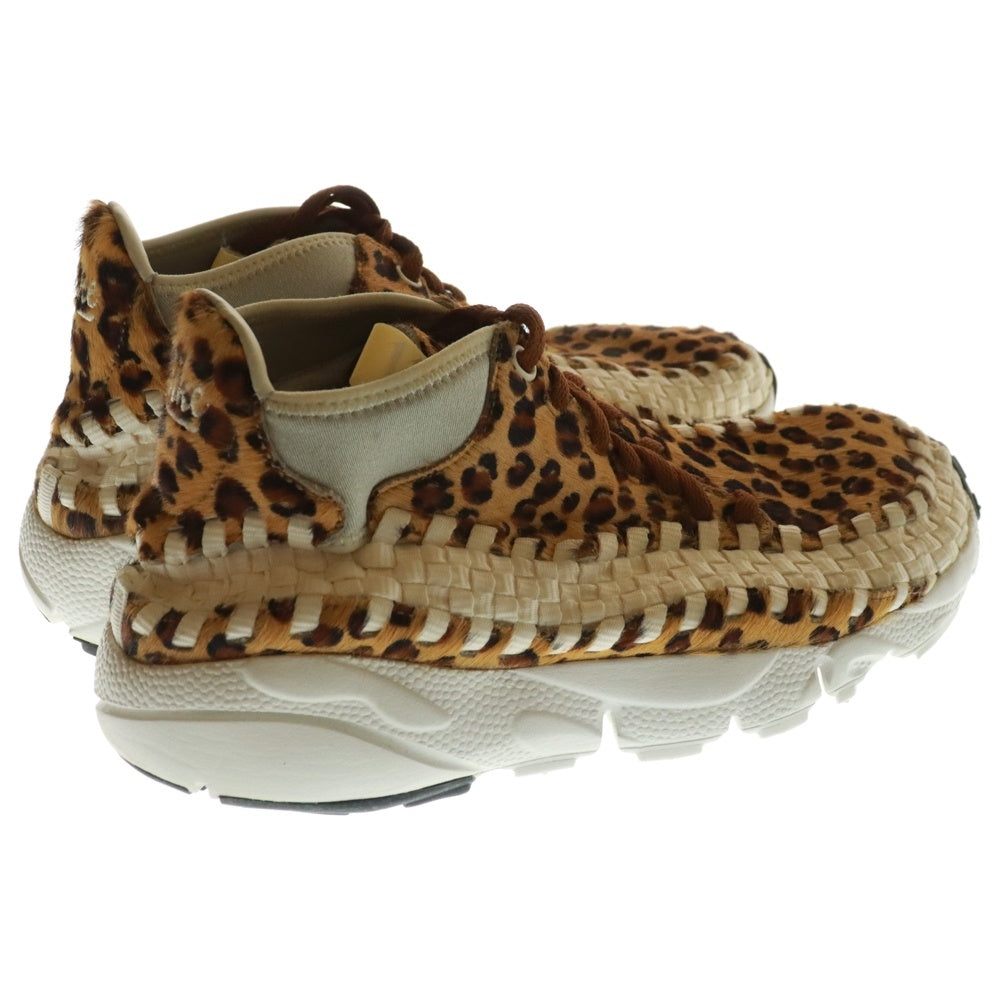 NIKE(ナイキ) AIR FOOTSCAPE WOVEN CHUKKA PRM LEOPARD 446337-200エアフットケープ ウーブン チャッカ PRM レオパード ローカットスニーカー ブラウン US8/26cm