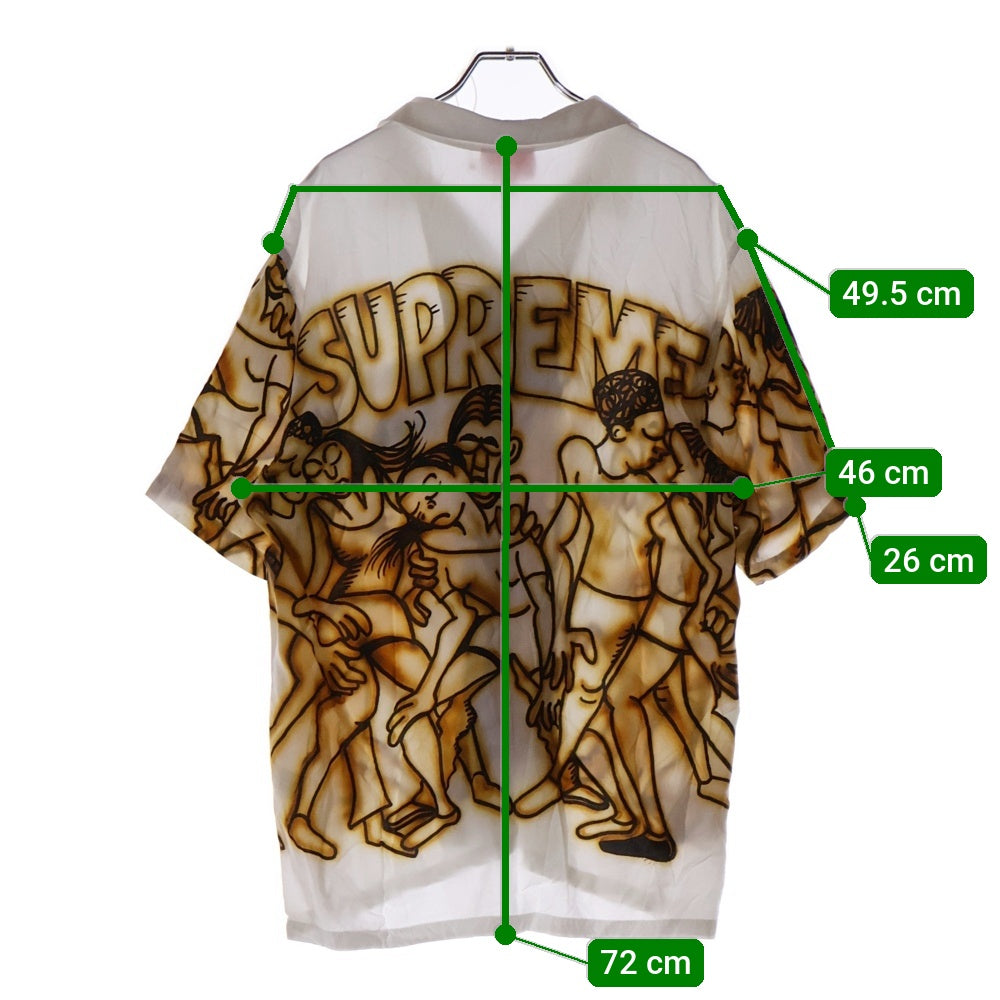 SUPREME(シュプリーム) 21SS Dancing Rayon S/S Shirt ダンシング レーヨン 半袖シャツ ホワイト