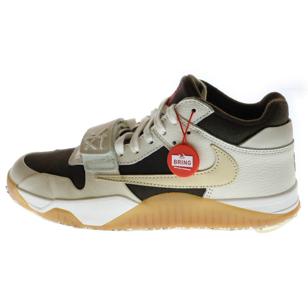 NIKE(ナイキ) ×TRAVIS SCOTT JORDAN JUMPMAN JACK FZ8117-100 トラヴィススコット ジョーダン ジャンプマン ローカットスニーカー ホワイト/ブラウン US10.5/28.5cm