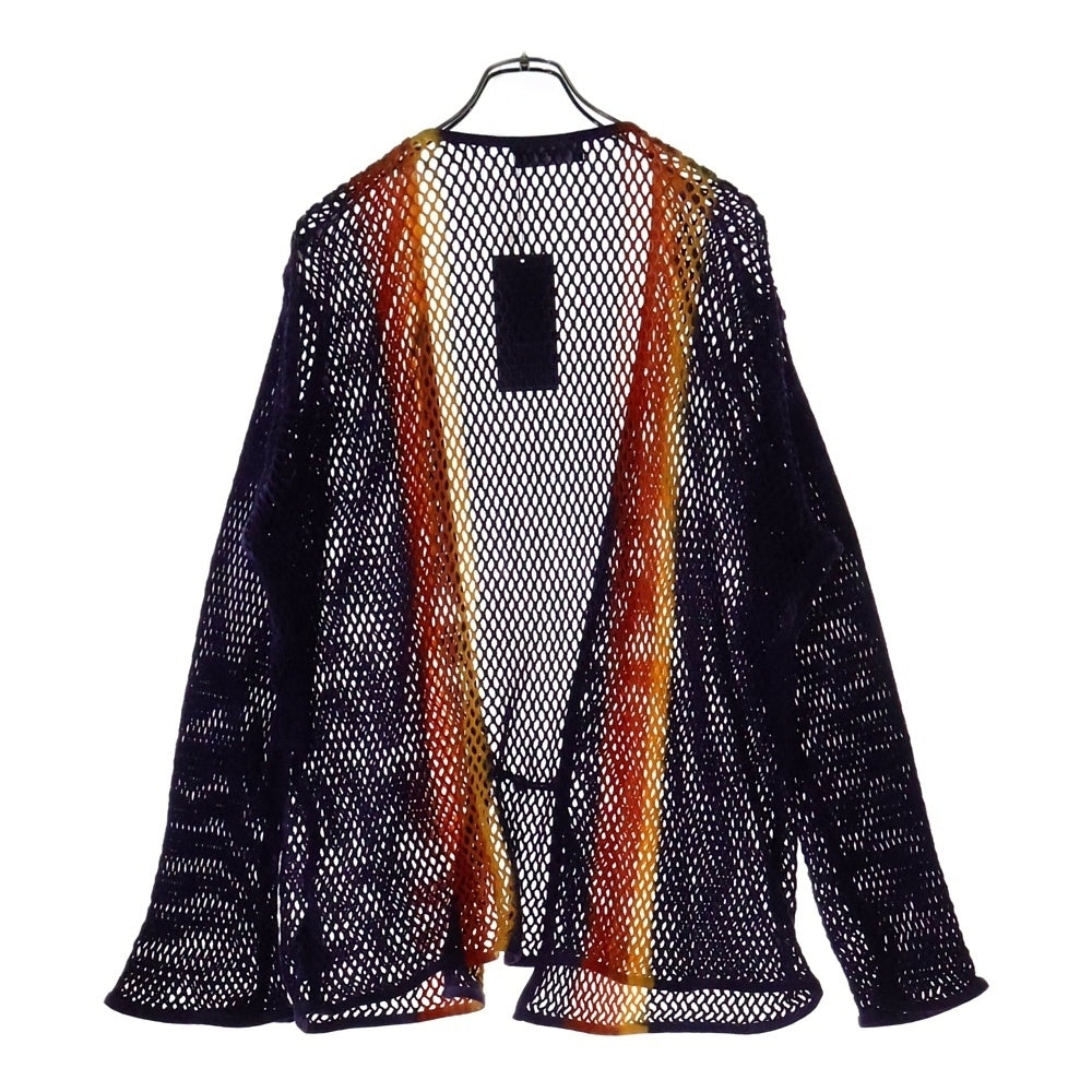 Lamrof(ラムロフ) AMI ART CARDIGAN アミアート メッシュカーディガン パープル/オレンジ LM-24SS-CT02
