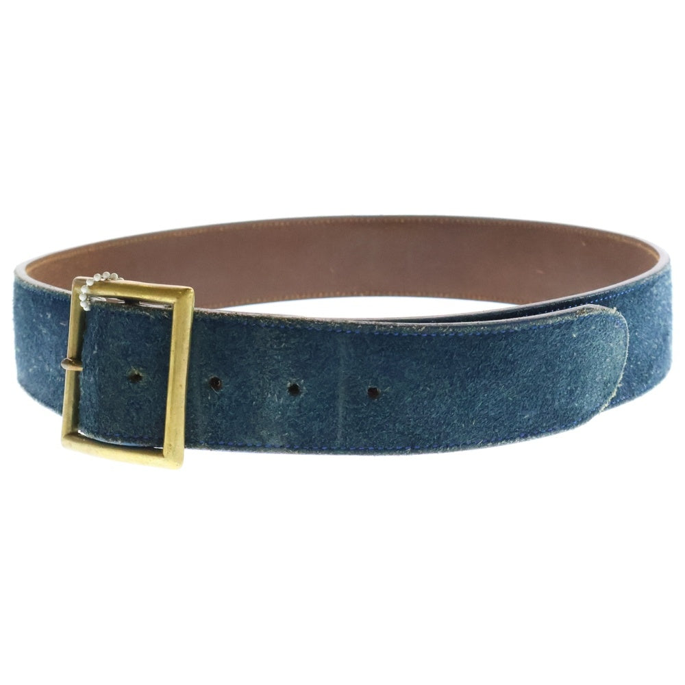 VISVIM(ヴィスヴィム) 16AW PLAIN BELT 45MM VEGGIE SUEDE スウェードレザー プレーンベルト ブルー 0116203003041