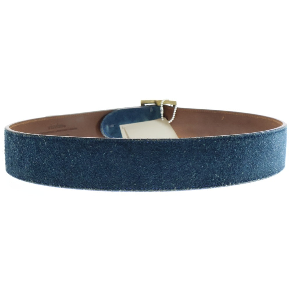 VISVIM(ヴィスヴィム) 16AW PLAIN BELT 45MM VEGGIE SUEDE スウェードレザー プレーンベルト ブルー 0116203003041
