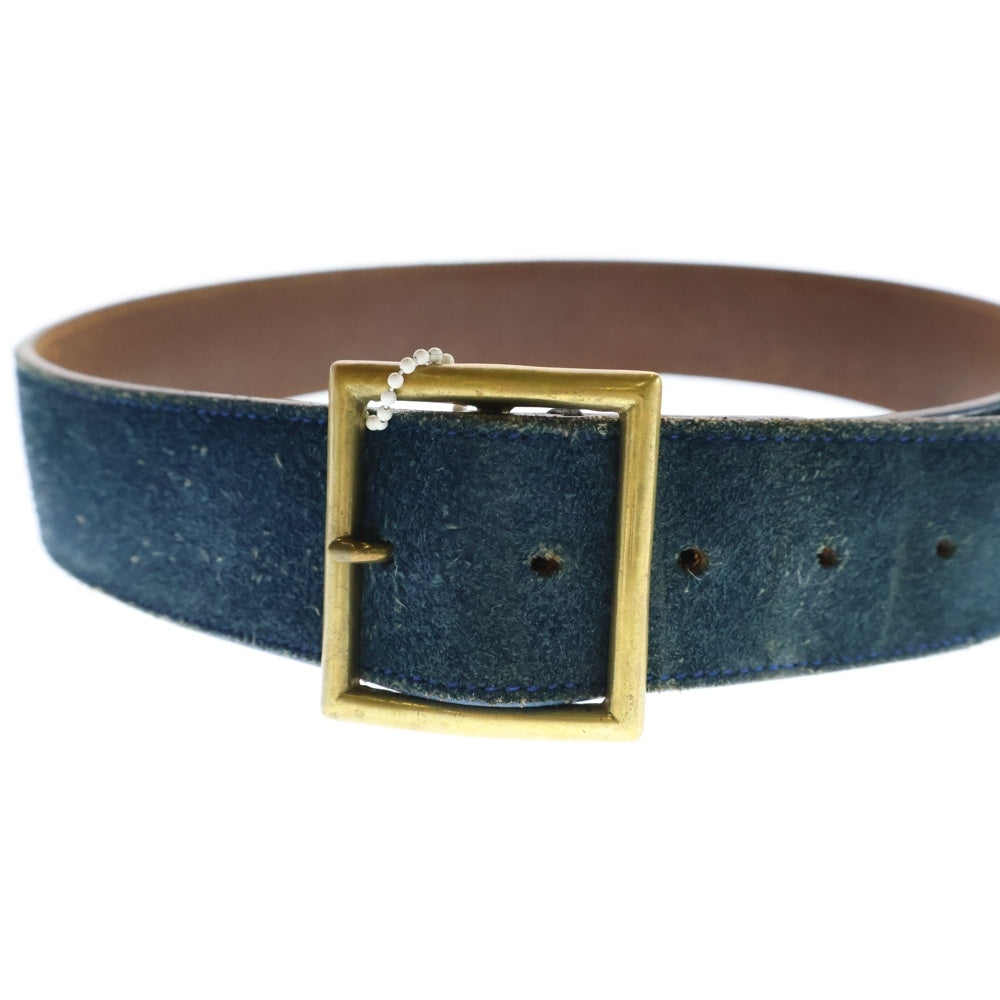 VISVIM(ヴィスヴィム) 16AW PLAIN BELT 45MM VEGGIE SUEDE スウェードレザー プレーンベルト ブルー 0116203003041
