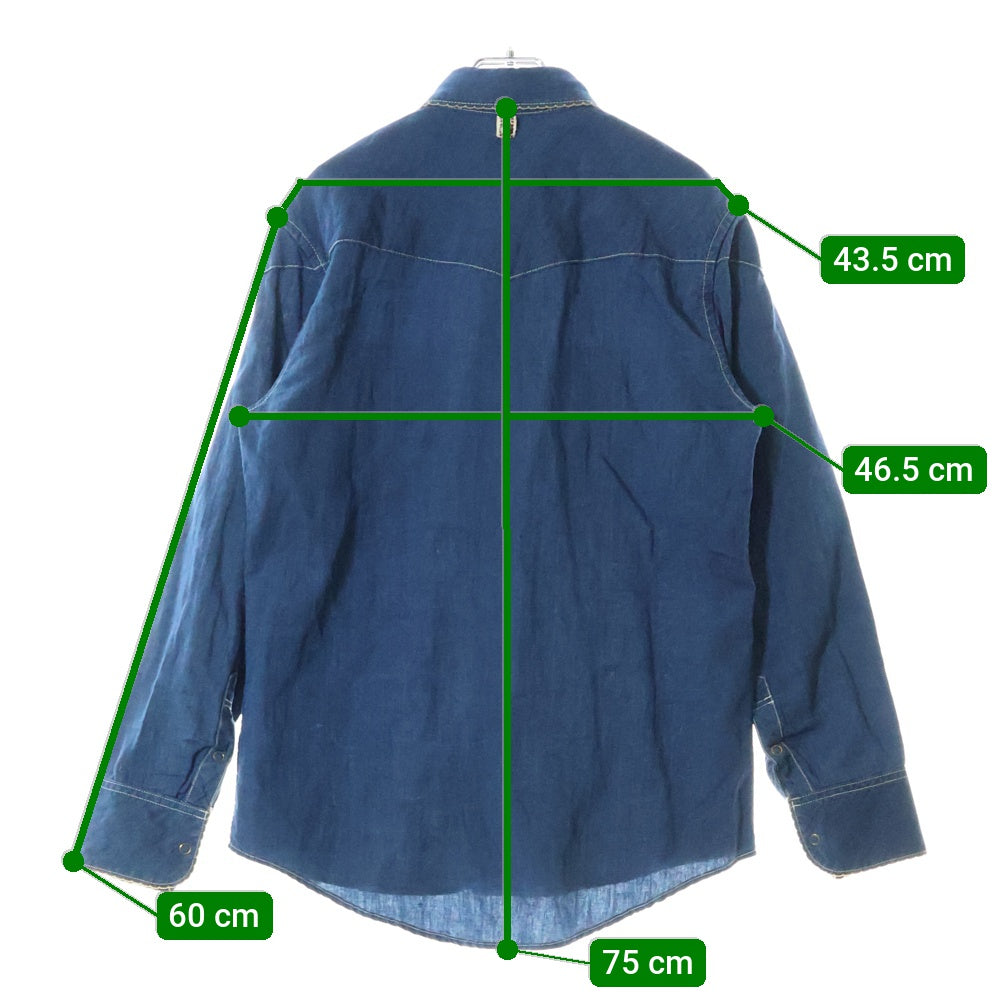 VISVIM(ヴィスヴィム) 13AW FOUR CORNERS SHIRT CHAMBRAY フォーコーナーズ ウエスタン長袖シャツ インディゴ 0113205007011