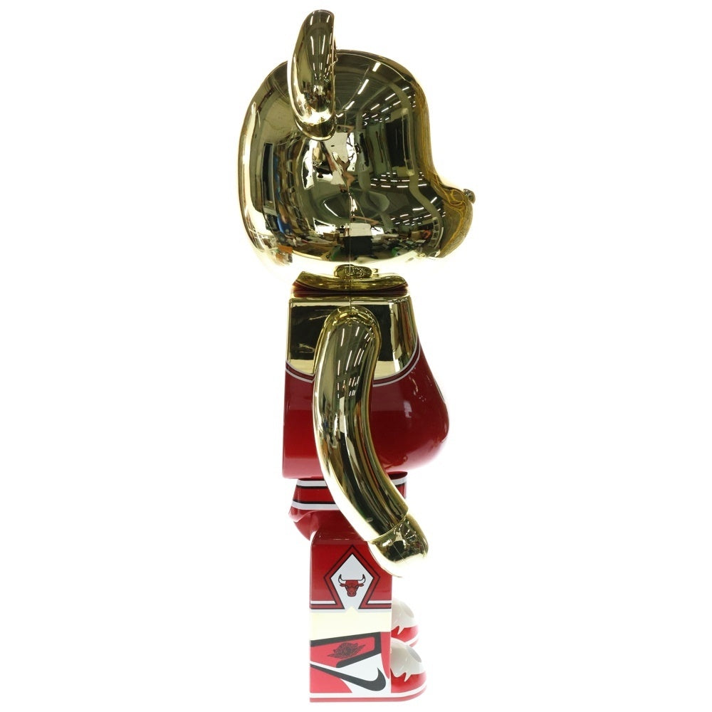 BE@RBRICK(ベアブリック) ×Michael Jordan 1985 ROOKIE JERSEY 1000% マイケル ジョーダン 1985 ルーキー ジャージー フィギュア 人形 ゴールド/レッド