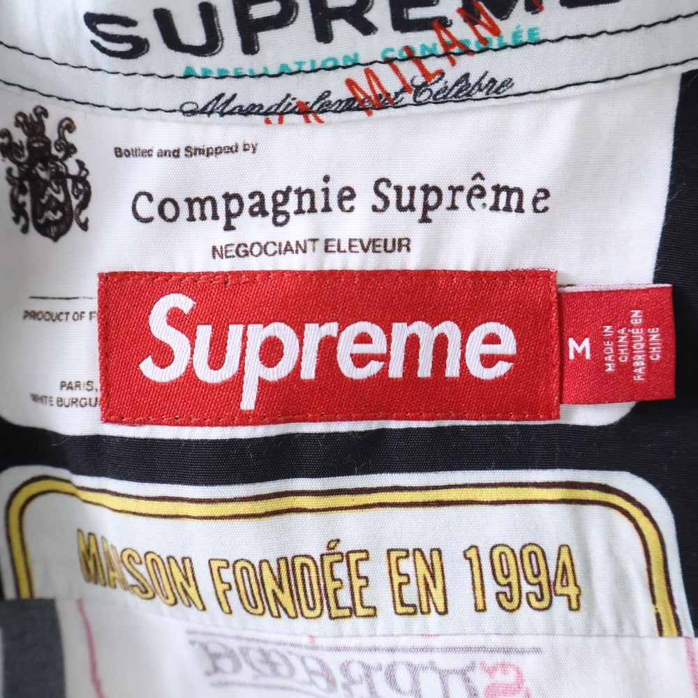 SUPREME(シュプリーム) 24AW Label Shirt 総柄 ラベル レーヨン長袖シャツ マルチカラー