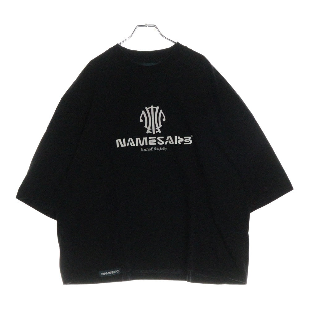 NAMESAKE(ナメサケ) フロントロゴ プリント 半袖カットソー ブラック