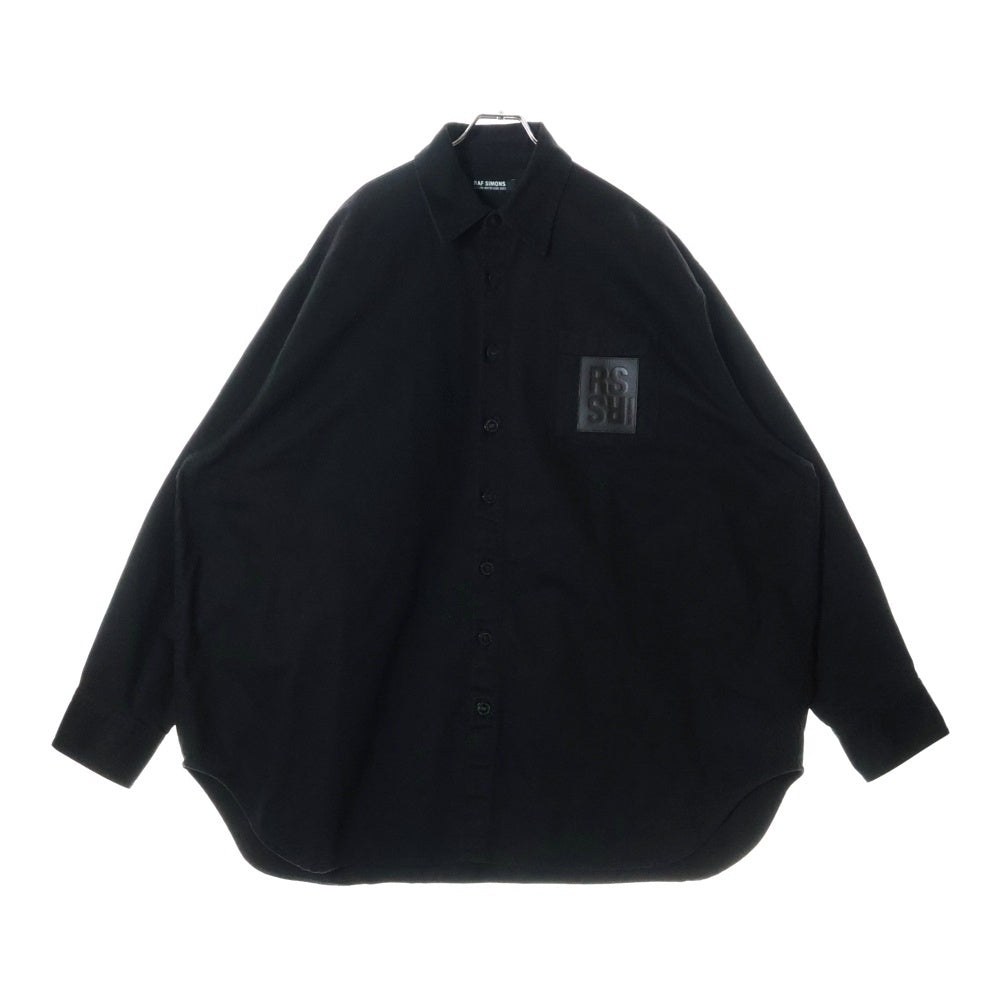 RAF SIMONS(ラフシモンズ) PIN OVERSIZED DENIM SHIRT オーバーサイズデニムシャツ ブラック 222-M243