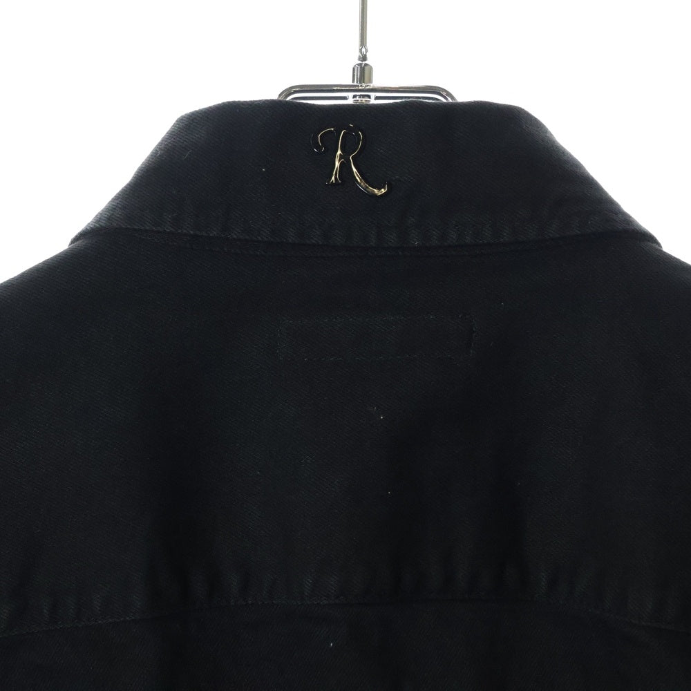 RAF SIMONS(ラフシモンズ) PIN OVERSIZED DENIM SHIRT オーバーサイズデニムシャツ ブラック 222-M243