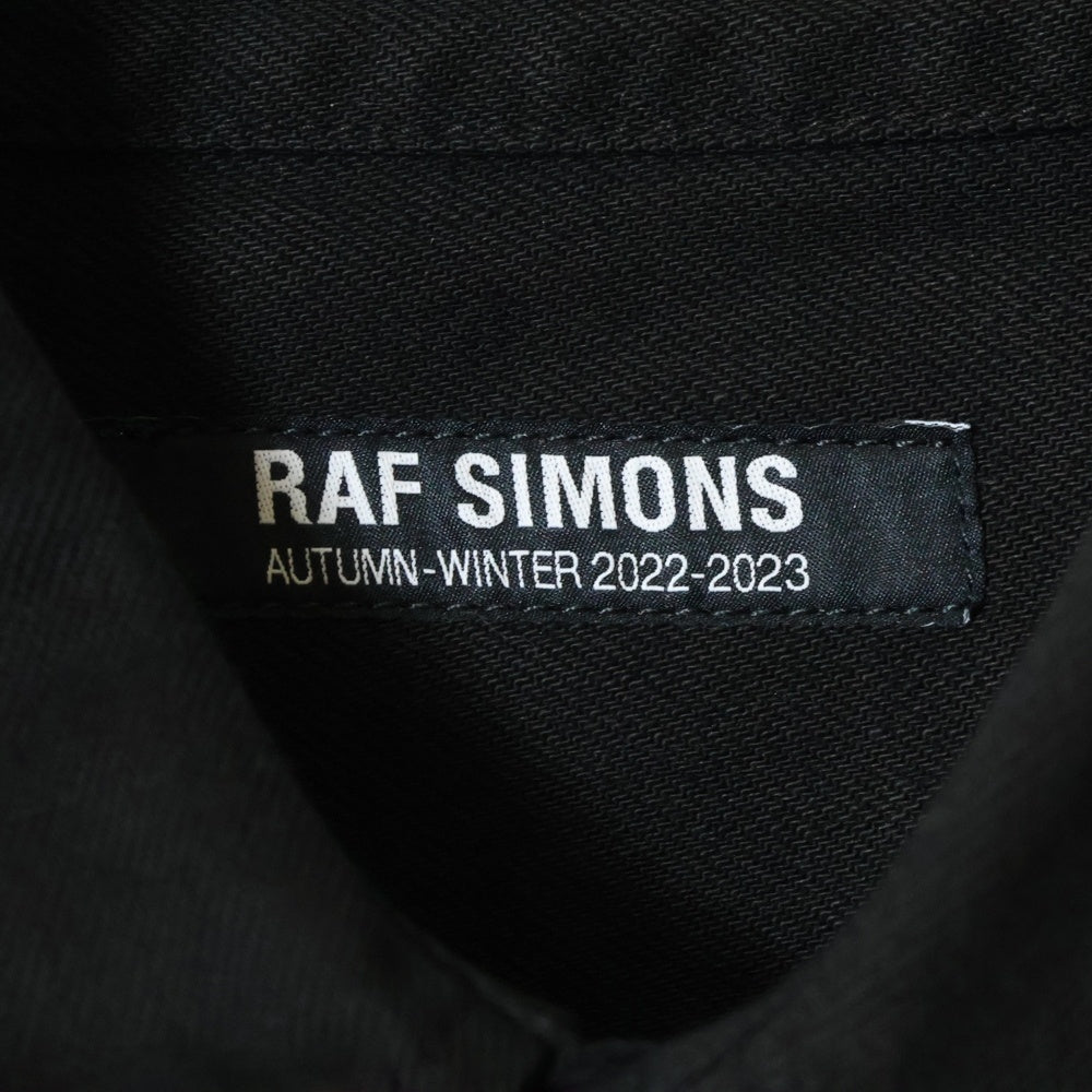 RAF SIMONS(ラフシモンズ) PIN OVERSIZED DENIM SHIRT オーバーサイズデニムシャツ ブラック 222-M243