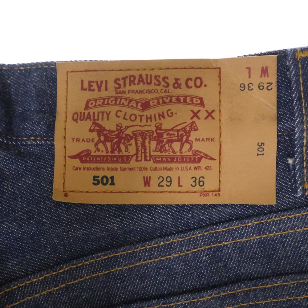 Levi's(リーバイス) 501 USA製 ボタン裏552 スモールe 501-0000 ボタンフライ デニムパンツ インディゴ