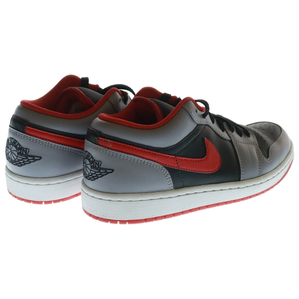 NIKE(ナイキ) AIR JORDAN 1 LOW 553558-060 エアジョーダン 1 ローカットスニーカー シューズ ブラック/グレー/レッド US7.5/25.5cm