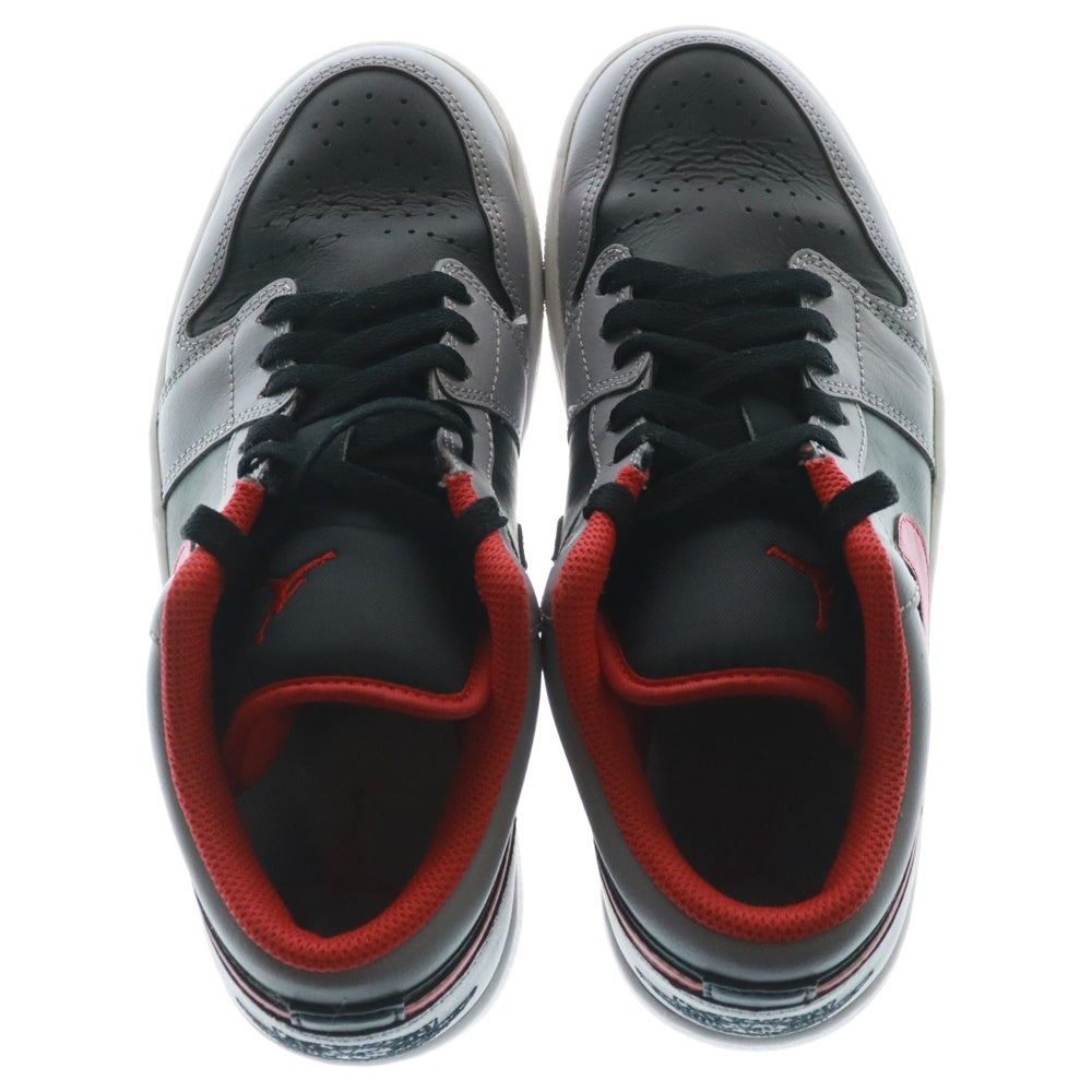 NIKE(ナイキ) AIR JORDAN 1 LOW 553558-060 エアジョーダン 1 ローカットスニーカー シューズ ブラック/グレー/レッド US7.5/25.5cm