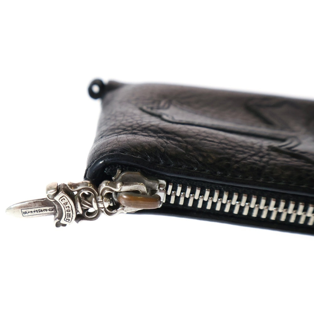 CHROME HEARTS(クロムハーツ) TINY CRS PATCH ZIP WALLET クロスパッチ タイニー ジップウォレット ブラック
