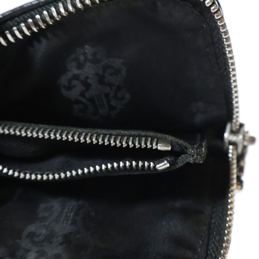 CHROME HEARTS(クロムハーツ) TINY CRS PATCH ZIP WALLET クロスパッチ タイニー ジップウォレット ブラック