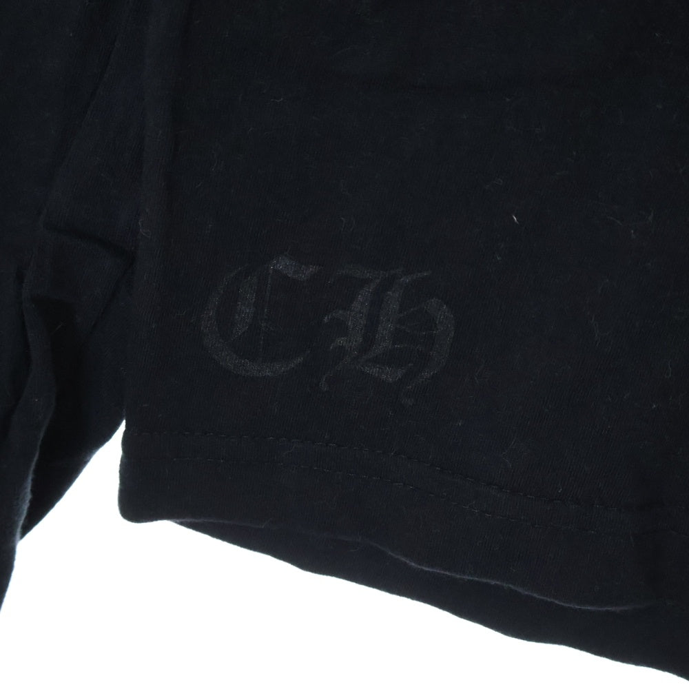 CHROME HEARTS(クロムハーツ) CH L/S /1 ネックロゴプリント 長袖Tシャツ カットソー ブラック