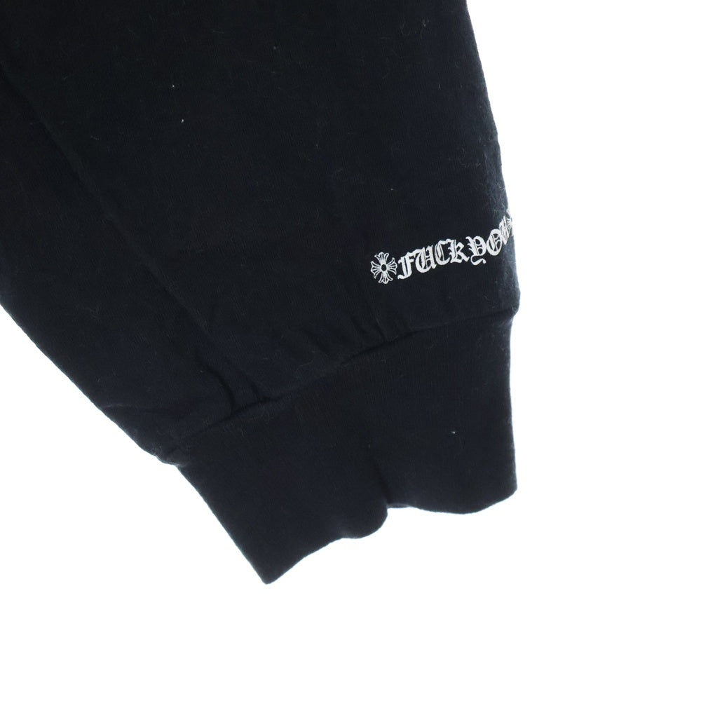 CHROME HEARTS(クロムハーツ) CH L/S /1 ネックロゴプリント 長袖Tシャツ カットソー ブラック