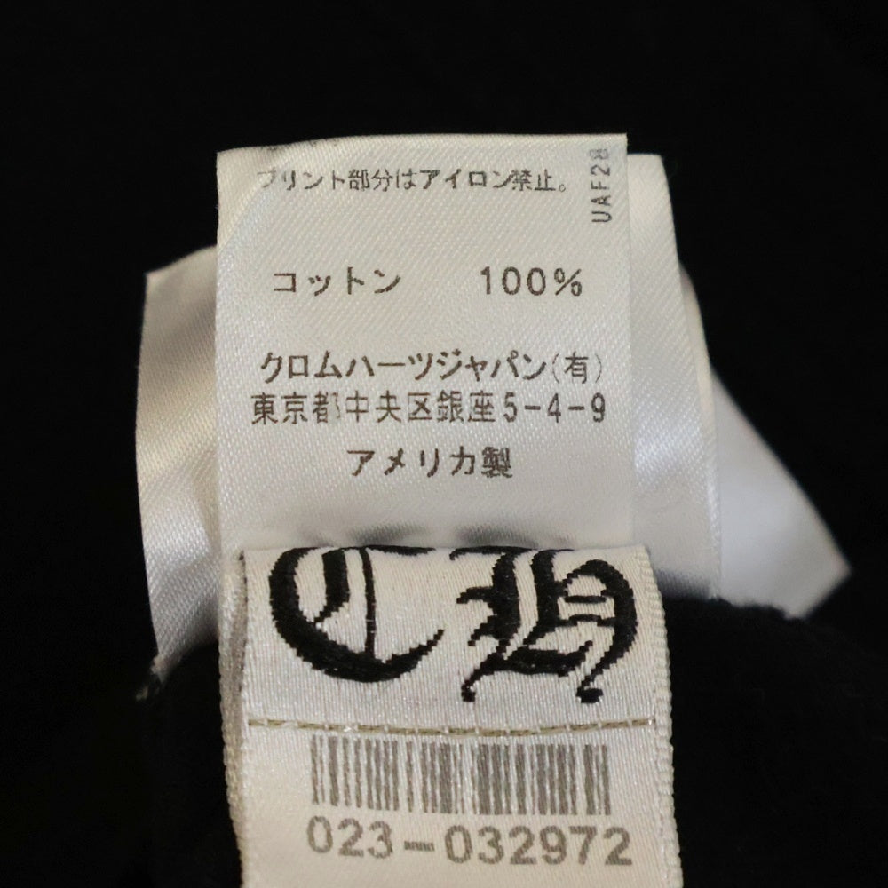CHROME HEARTS(クロムハーツ) CH L/S /1 ネックロゴプリント 長袖Tシャツ カットソー ブラック