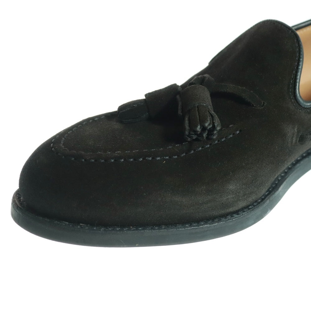 Crockett&Jones(クロケットアンドジョーンズ) CAVENDISH3 26212 スウェードレザー タッセルローファー ダークブラウン