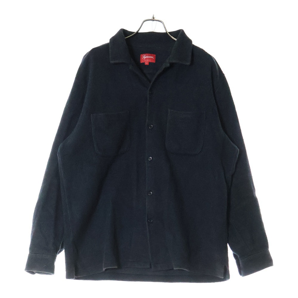 SUPREME(シュプリーム) 22AW Brushed Flannel Twill Shirt フランネル ツイル長袖シャツ ブラック
