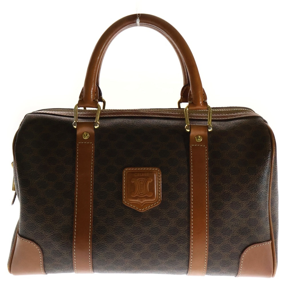 CELINE(セリーヌ) VINTAGE マカダム トリオンフ ミニボストンバッグ ハンドバッグ ブラウン