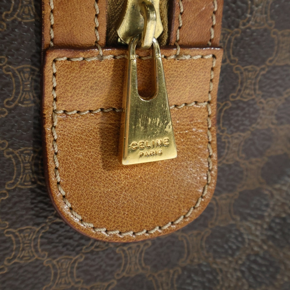 CELINE(セリーヌ) VINTAGE マカダム トリオンフ ミニボストンバッグ ハンドバッグ ブラウン